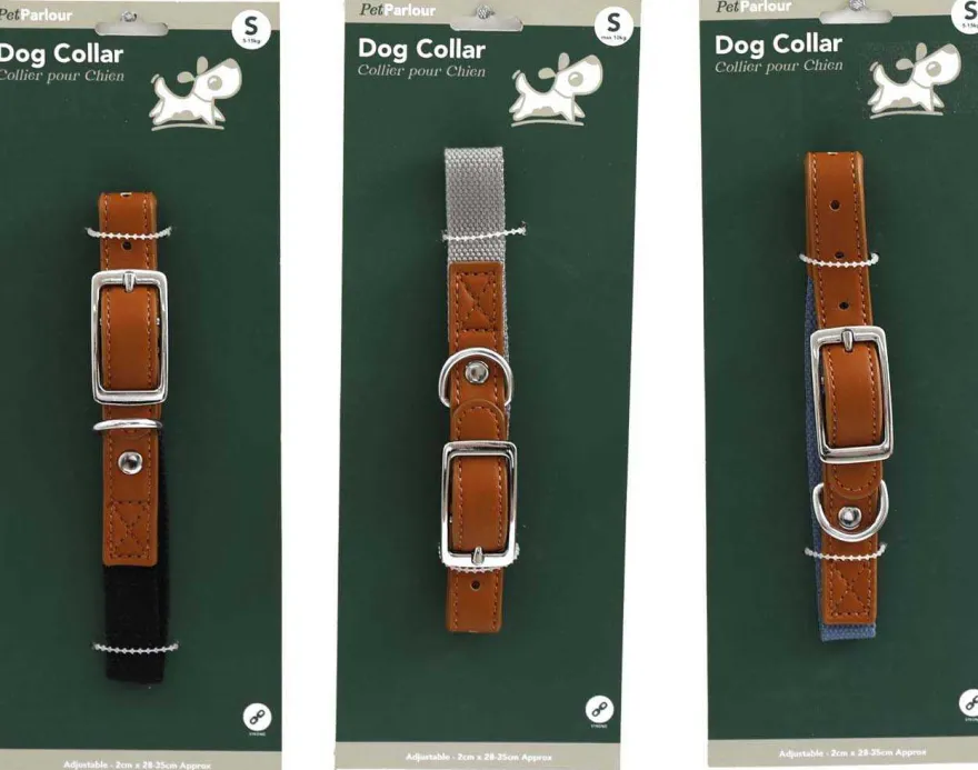 Collier en polyester pour chien (Lot de 3) (S - 35 cm)
