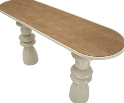 Console en métal avec plateau en bois Top 150 x 45 x 77.5 cm