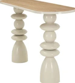 Console en métal avec plateau en bois Top 150 x 45 x 77.5 cm