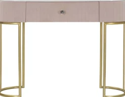 Console en métal avec tiroir Montpellier 100 x 40 x 75 cm (Rose)