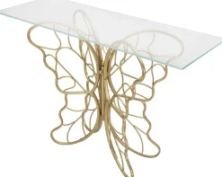 Console en métal doré Butterfly 110 x 40 x 76 cm