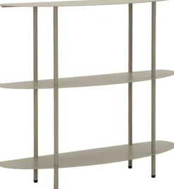 Console en métal Saturn 90 x 28 x 81 cm (Gris)