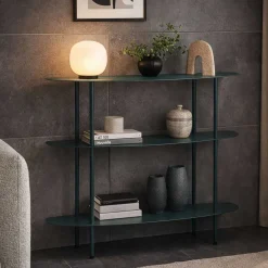Console en métal Saturn 90 x 28 x 81 cm (Vert)