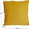 Coussin en coton coloré Salsa 60 cm (Jaune Moutarde)