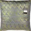 Coussin en velours imprimé Gold déhoussable 40 cm (Gris)