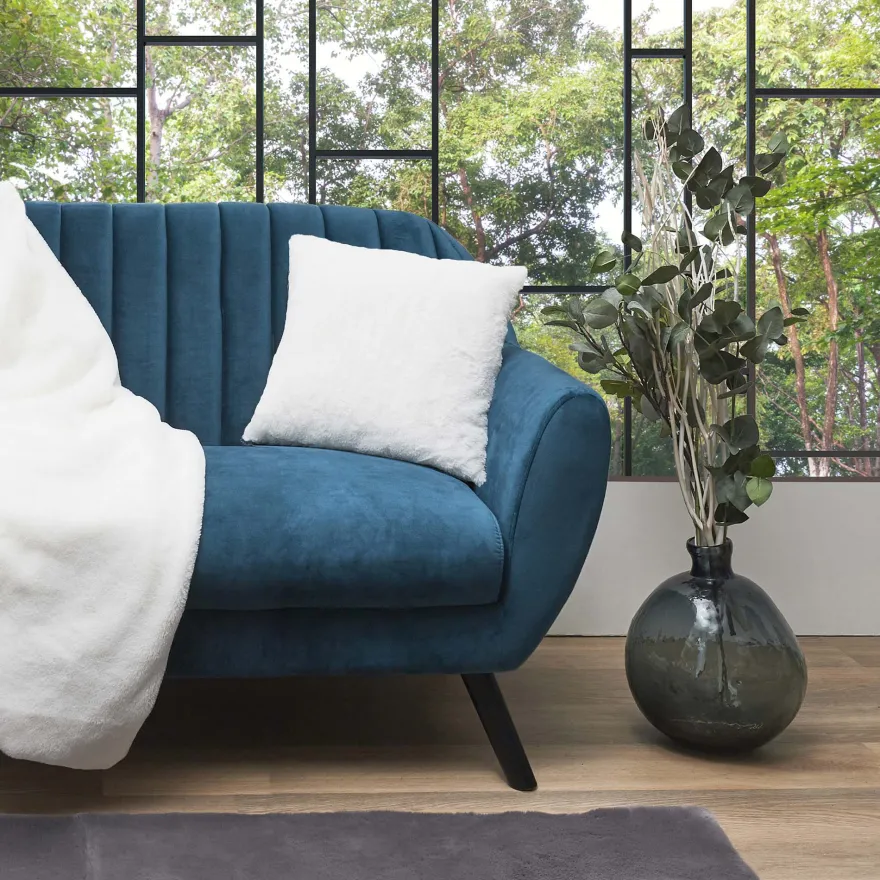 Coussin imitation fourrure 40 x 40 cm Opulence (Ecru)