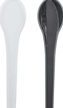 Couverts à emporter tout en un acier inoxydable (Etui gris)