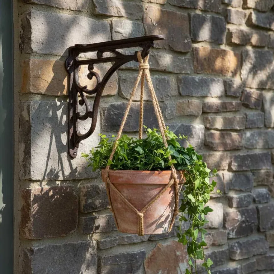 Crédence à patère murale en fonte (20 cm)