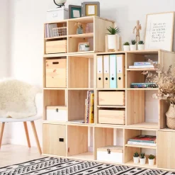 Cube de rangement en pin massif Dinamic (Simple)