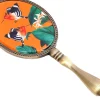 Décoration en métal et verre Oiseau du paradis 20 x 7 cm (Orange)