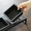 Double gamelle design surélevée pour chat Tower (Noir)