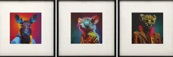 Ensemble de 3 cadres animaux pop