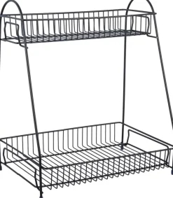 Etagère de cuisine en métal Tidy 30 x 20 x 34.5 cm (Noir mat)