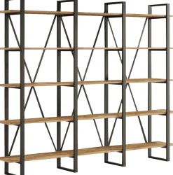 Etagère en aggloméré et métal Book