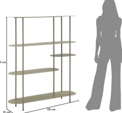 Etagère en métal Saturn 118 x 31 x 39 cm (Gris)