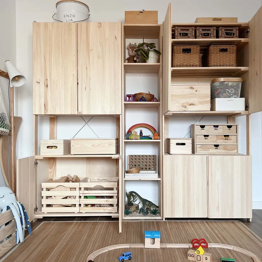 Etagère en pin massif Nova (76.5 x 38.5 x 174.5 cm)