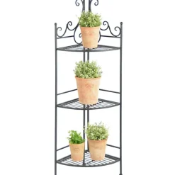 Etagère pliante à plantes Arabesques (Angle 3 niveaux)