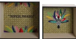 Etagères en bois Tropical Paradise Exotique (Lot de 2)