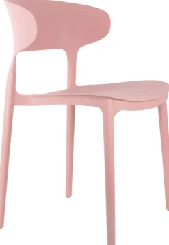 Fauteuil coloré en polypropylène Fain (Rose pâle)