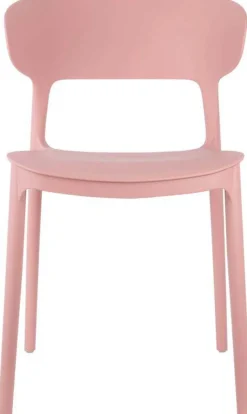 Fauteuil coloré en polypropylène Fain (Rose pâle)