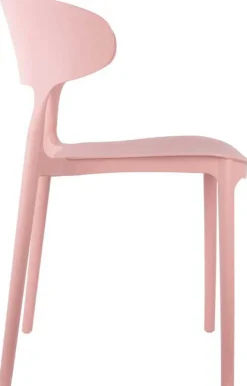 Fauteuil coloré en polypropylène Fain (Rose pâle)