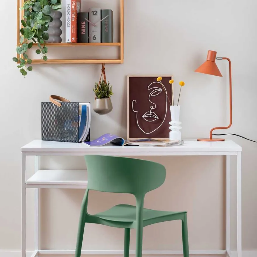 Fauteuil coloré en polypropylène Fain (Vert foncé)