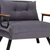 Fauteuil convertible en tissu Sando (Gris)