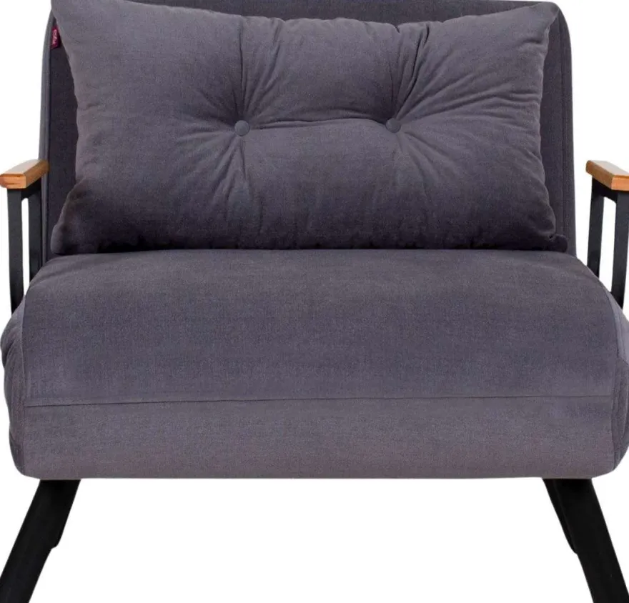 Fauteuil convertible en tissu Sando (Gris)