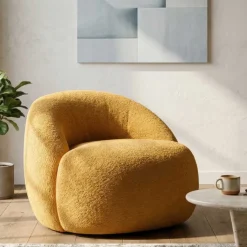 Fauteuil en tissu Ginevra 81 x 78 x 64 cm
