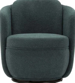 Fauteuil en tissu Torino 70 x 72 x 75 cm (Bleu vert)