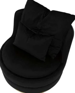Fauteuil rond en tissu Paris 84 x 72 cm