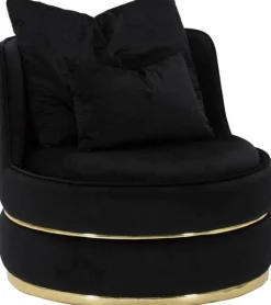 Fauteuil rond en tissu Paris 84 x 72 cm