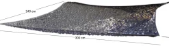 Filet d'ombrage rectangulaire 3 x 2.4 m