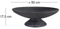 Foyer brasero rond pour bûches en fonte (Diamètre 50 cm)