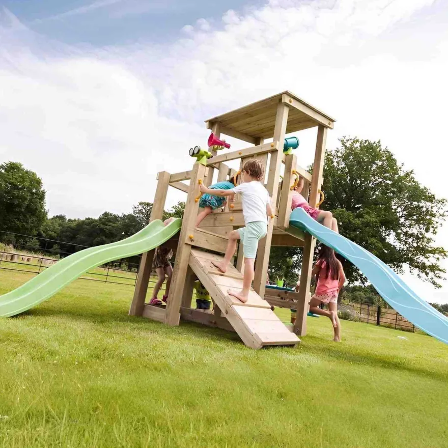 Glissière de toboggan avec vague en PEHD Tweeb 175 cm (Vert lemon)