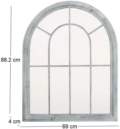 Grand miroir fenêtre en métal (Atelier)