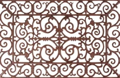 Gratte-pieds paillasson grille en fonte (Rectangle)