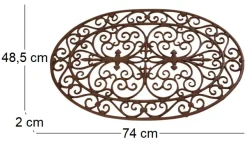 Gratte-pieds paillasson grille en fonte (Ovale)