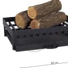 Grille de cheminée en acier avec tiroir 52 cm