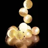 Guirlande lumineuse boules pailletées 10 leds (Rose, Doré)