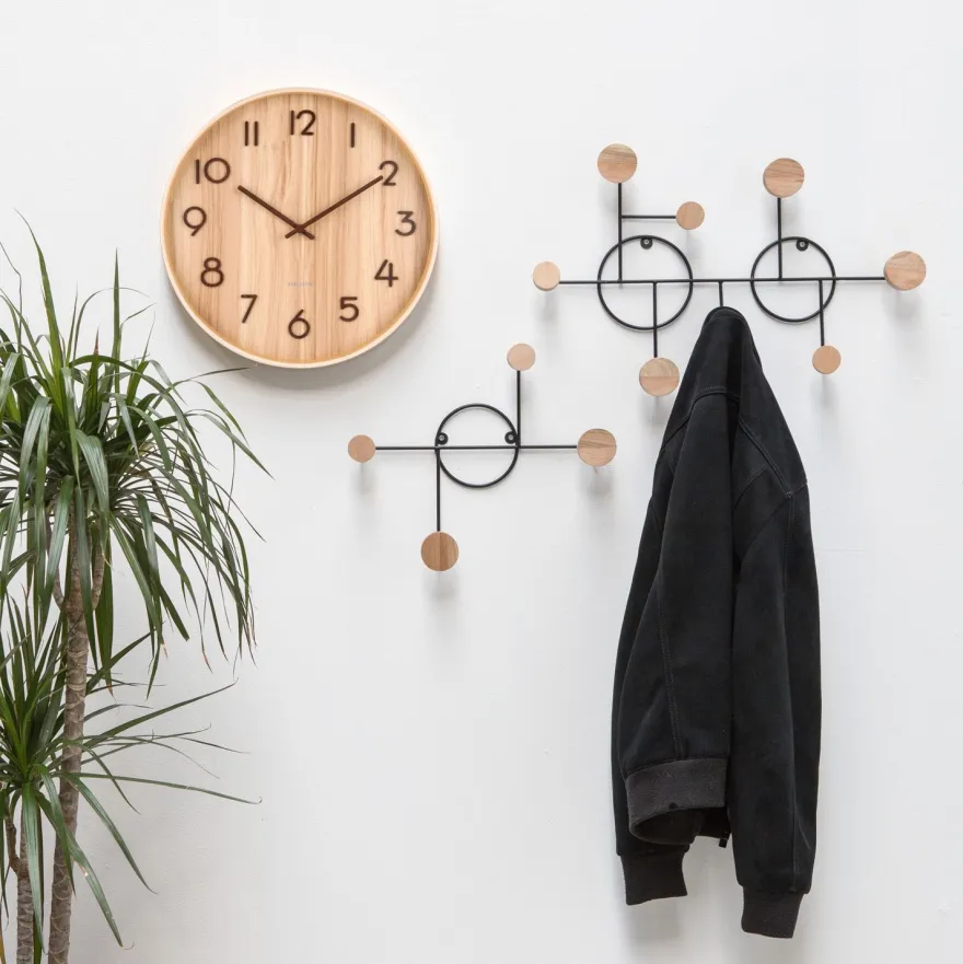 Horloge en bois Pure 40 cm (Naturel)
