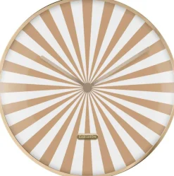 Horloge en métal Candy Swirl Dome (Marron clair)
