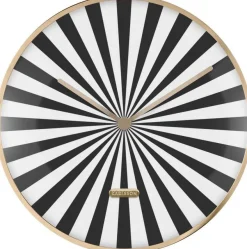 Horloge en métal Candy Swirl Dome (Noir)