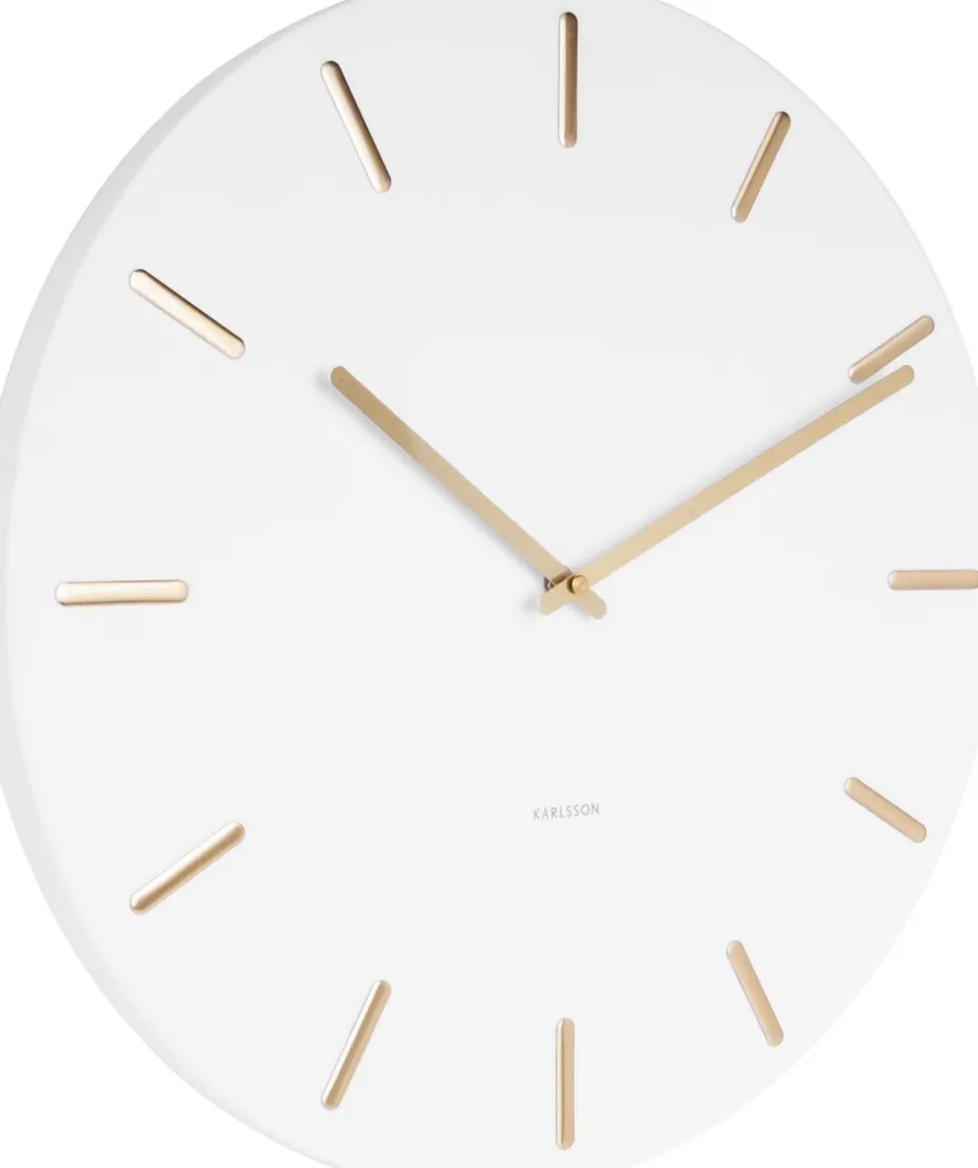 Horloge en métal Charme 45 cm (Blanc)