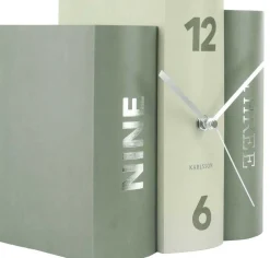 Horloge 3 livres Book (Vert)