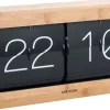 Horloge à poser Flip Box (Bambou et noir)