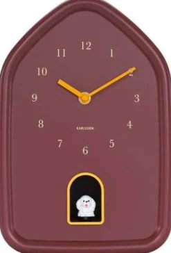Horloge à poser Modern Doggy (Rouge bordeaux)