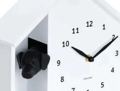 Horloge à poser Peeking Doggy (Blanc)