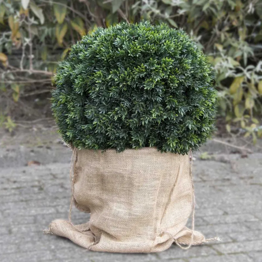 Housse d'hivernage en toile de jute