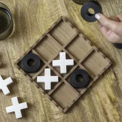 Jeu de morpion en MDF Tic Tac (Noir)